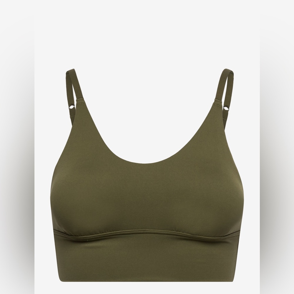 Aerie Offline Lace Up Bralette Bra Granola Groove Green size small